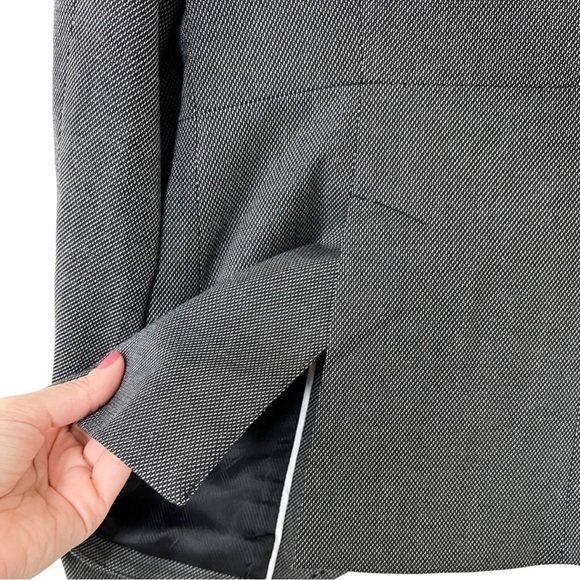 WHITE HOUSE BLACK MARKET Blazer Jacket Gray Black Size 4 - Picture 3 of 6